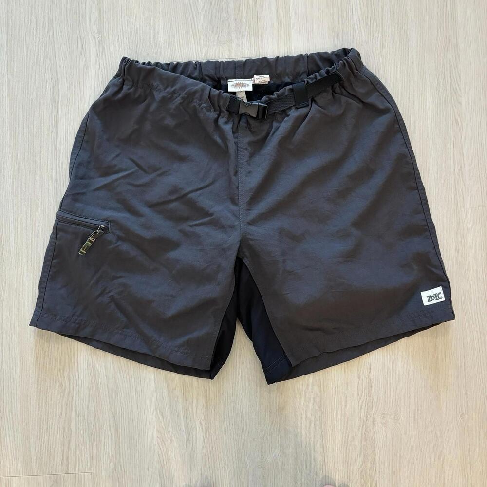 Zoic Mountain Bike Shorts Men’s L Gray Belted Lightweight Stretch MTB Cycling